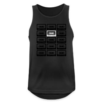 big bang - tapes - Männer Tank Top atmungsaktiv - Schwarz - Vorne - Nick (188cm)