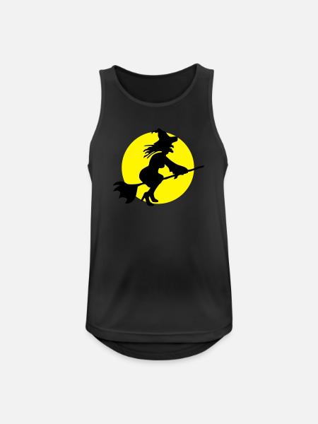 Fliegende Hexe - Männer Tank Top atmungsaktiv - Schwarz