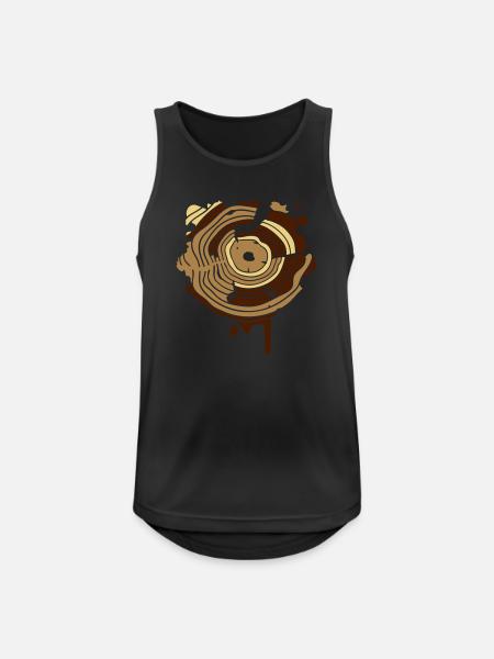 Querschnitt Baumstamm Jahresringe - Männer Tank Top atmungsaktiv - Schwarz