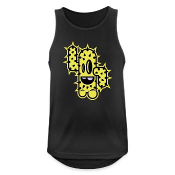 cactus high five comic - Men's Breathable Tank Top - black - Front - Nick (188cm)