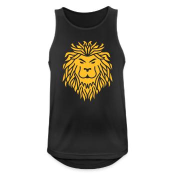 Lion - Tribal - Men's Breathable Tank Top - black - Front - Nick (188cm)
