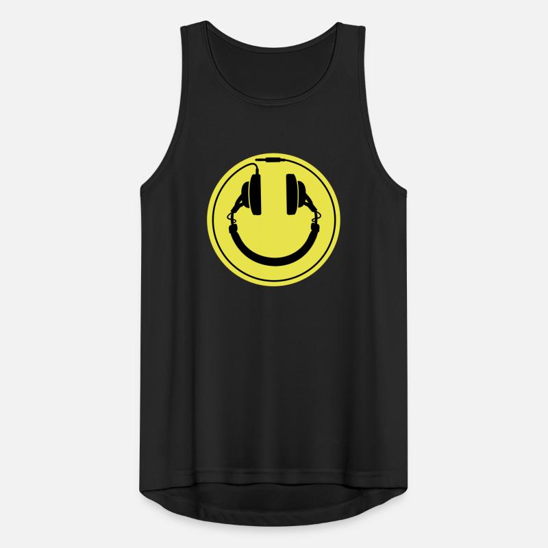 Smiley-Kopfhörer Männer Tank Top atmungsaktiv