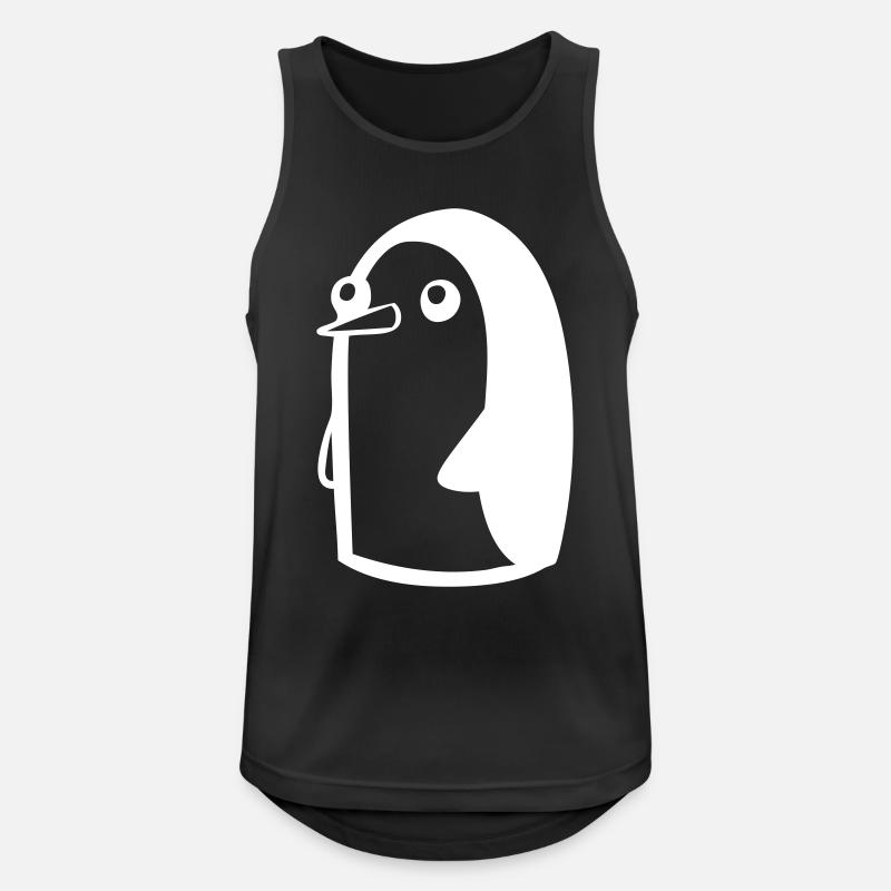 Süßer Pinguin Comic - Männer Tank Top atmungsaktiv - Schwarz