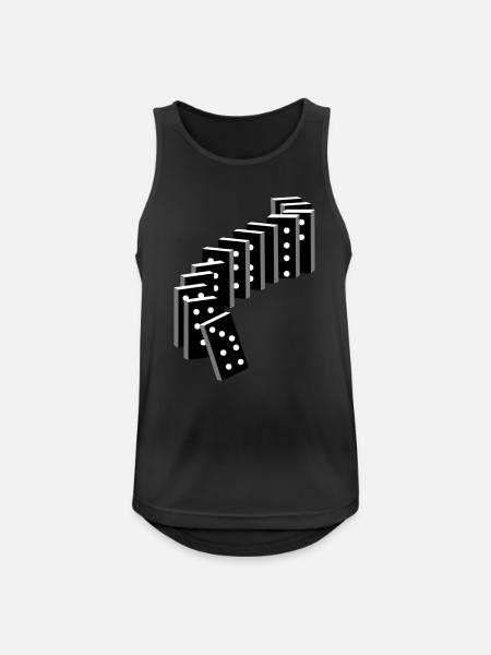 tile-based game with dominoes - Men's Breathable Tank Top - black