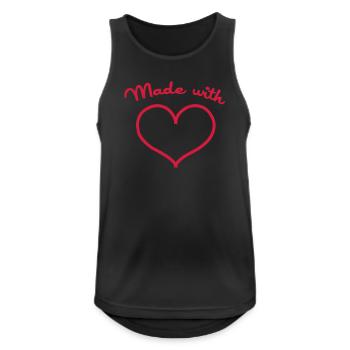 Made with love - Men's Breathable Tank Top - black - Front - Nick (188cm)