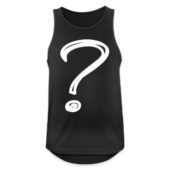 Ein Fragezeichen - Männer Tank Top atmungsaktiv - Schwarz - Vorne - Nick (188cm)