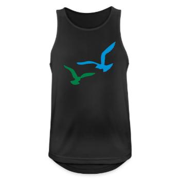 moewen vogel natur - Männer Tank Top atmungsaktiv - Schwarz - Vorne - Nick (188cm)