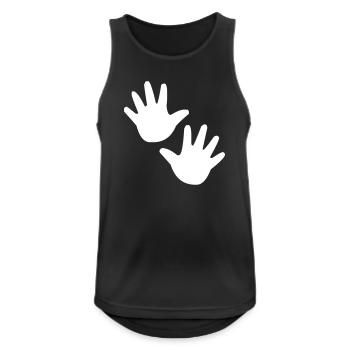 Hand Hände Kind Kinder - Männer Tank Top atmungsaktiv - Schwarz - Vorne - Nick (188cm)
