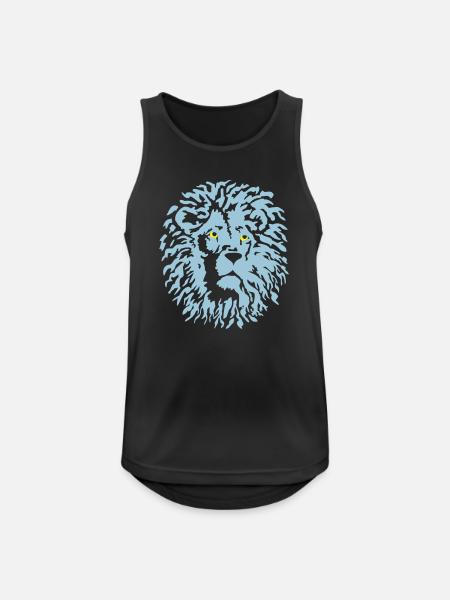 loewe raubtier - Männer Tank Top atmungsaktiv - Schwarz