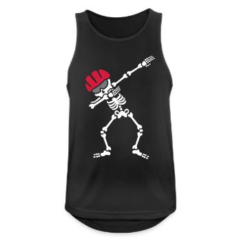 Dab dabbing skeleton bicycle mountainbike biker - Männer Tank Top atmungsaktiv - Schwarz - Vorne - Nick (188cm)
