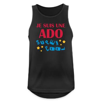 Ado - Adolescent - Adolescente - Famille - Jeune - Men's Breathable Tank Top - black - Front - Nick (188cm)