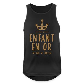 Teenager / Jugendliche / Jugendlicher / Kind - Männer Tank Top atmungsaktiv - Schwarz - Vorne - Nick (188cm)