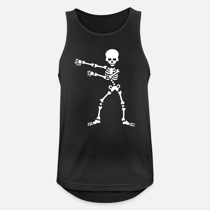 The floss dance flossing backpack boy kid skeleton - Men's Breathable Tank Top - black