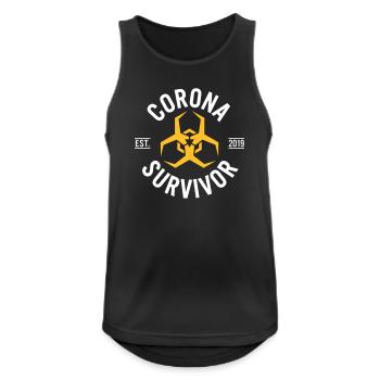 Corona Survivor 2019 - Débardeur respirant Homme - noir - Devant - Nick (188cm)
