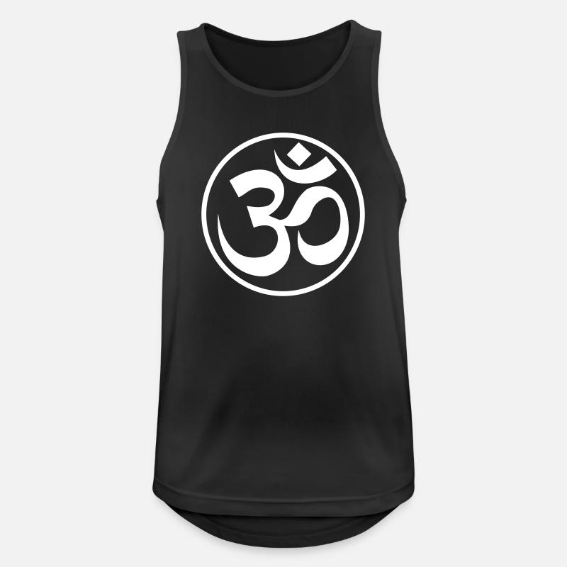OM Goa Zeichen - Männer Tank Top atmungsaktiv - Schwarz
