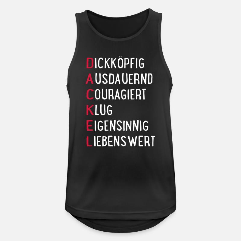 Dackel - Männer Tank Top atmungsaktiv - Schwarz
