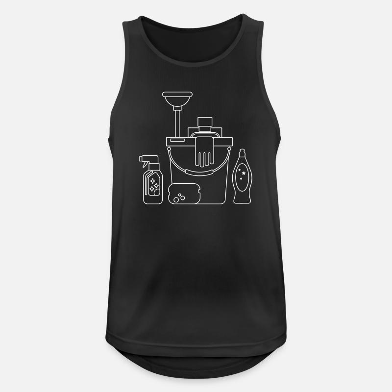 Putzeimer - Men's Breathable Tank Top - black