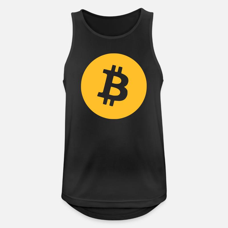 Bitcoin (Englisch) - Männer Tank Top atmungsaktiv - Schwarz