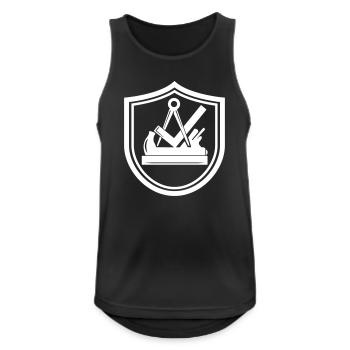 Tischler Schreinner Zunftzeichen Wappen Schild - Männer Tank Top atmungsaktiv - Schwarz - Vorne - Nick (188cm)