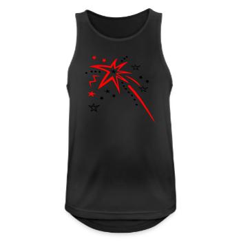 Sterne, Feuerwerk, Sternschnuppe - Männer Tank Top atmungsaktiv - Schwarz - Vorne - Nick (188cm)