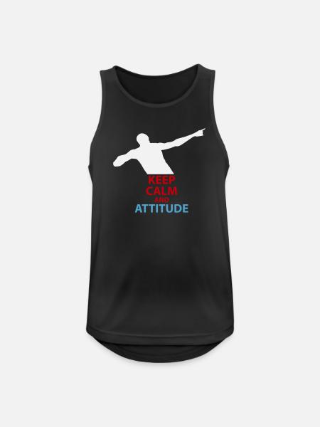 Ruhe und Attitüde Silhouette - Männer Tank Top atmungsaktiv - Schwarz