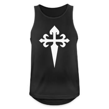 Kreuz von Santiago Mittelalterliche Ikone Vektor symbol - Männer Tank Top atmungsaktiv - Schwarz - Vorne - Nick (188cm)