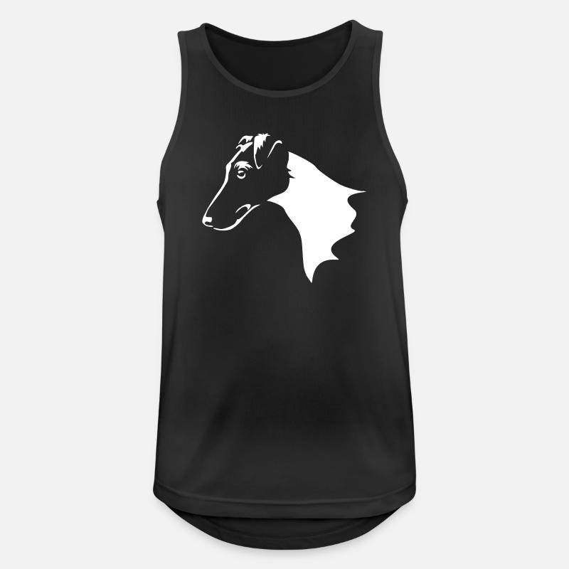 Foxterrier Kopf "Black Edition" - Männer Tank Top atmungsaktiv - Schwarz