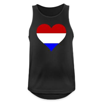 Coeur Hollande Couleurs - Débardeur respirant Homme - noir - Devant - Nick (188cm)