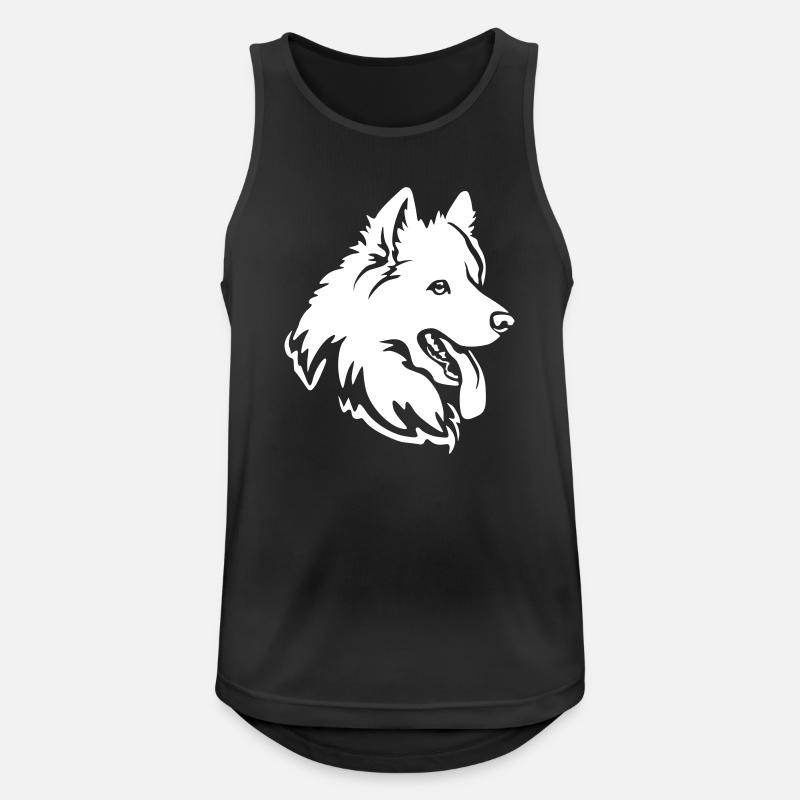 Samojede Kopf "Black Edition" - Männer Tank Top atmungsaktiv - Schwarz