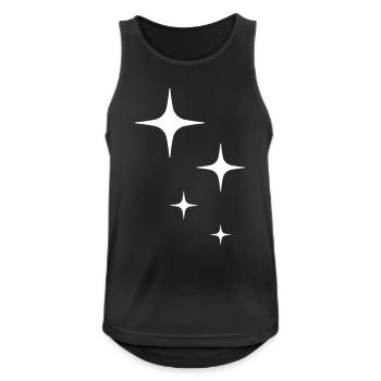 Funkeln Glitzer Sterne - Männer Tank Top atmungsaktiv - Schwarz - Vorne - Nick (188cm)