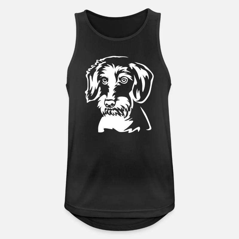 Dachshund Head "BlackEdition" - Men's Breathable Tank Top - black