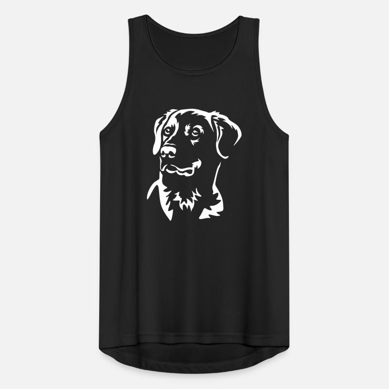 Labrador Kopf "Black Edition" Männer Tank Top atmungsaktiv