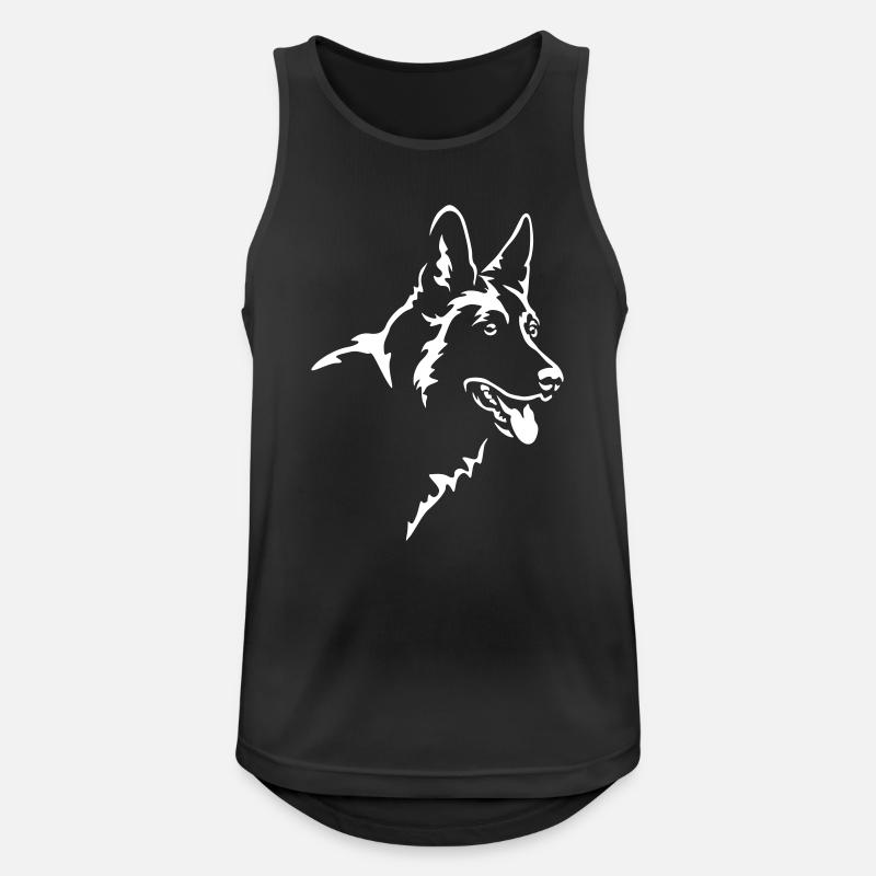 German Shepherd Head "Black Edition" - Men's Breathable Tank Top - black