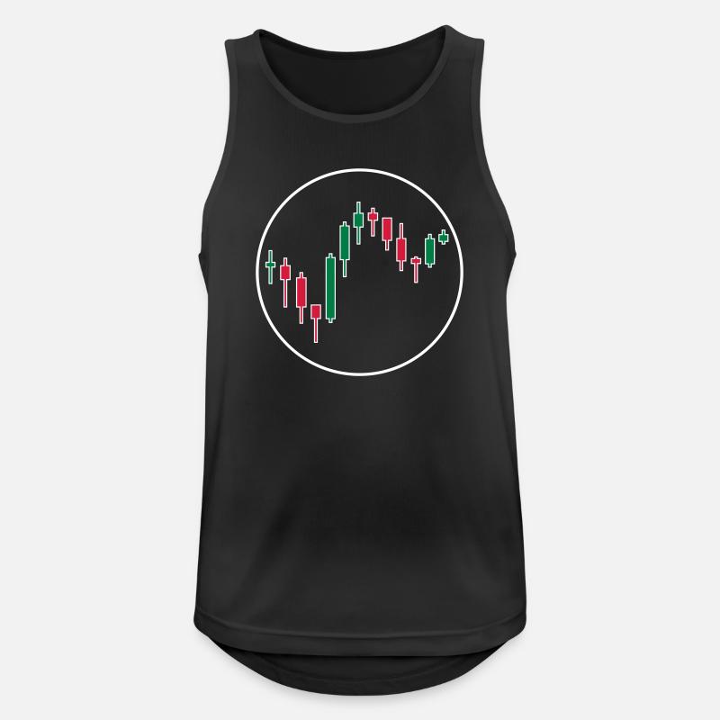 Trading Forex Chart Design - Männer Tank Top atmungsaktiv - Schwarz
