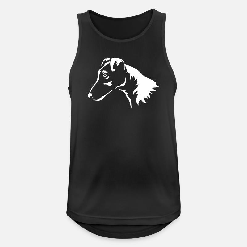 Foxterrier Kopf "Black Edition" - Männer Tank Top atmungsaktiv - Schwarz