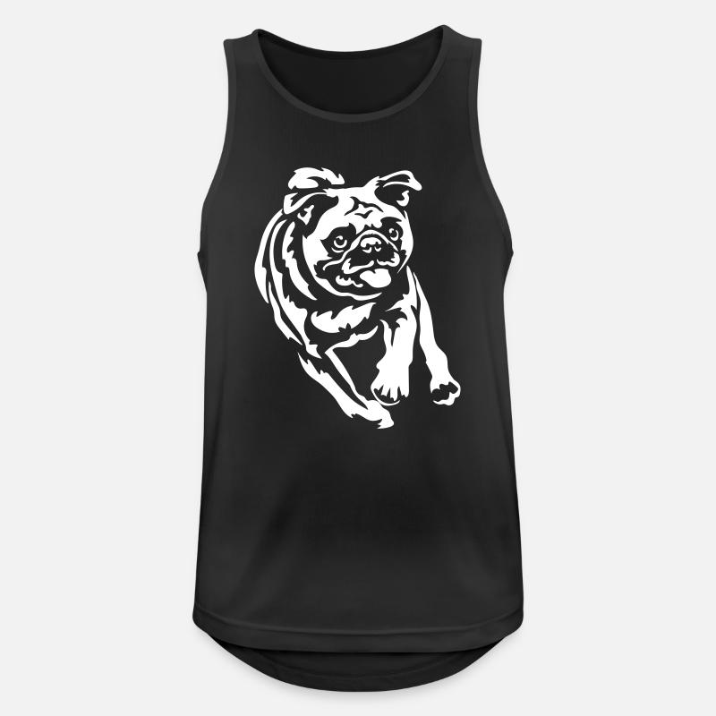 Mops "Black Edition" - Herre tanktop åndbar - sort
