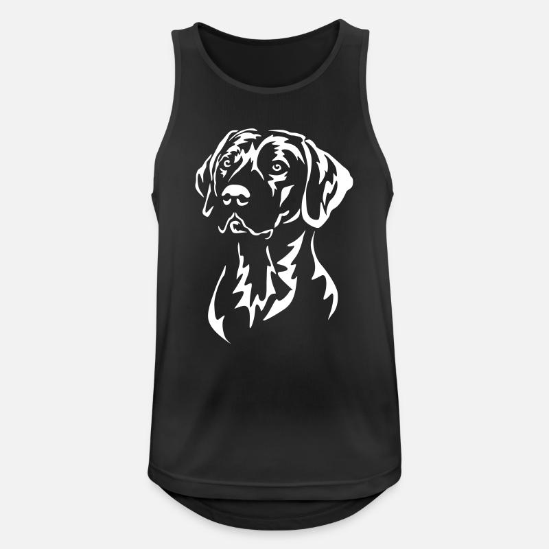 Rhodesian Ridgeback Head "Black Edition" - Men's Breathable Tank Top - black