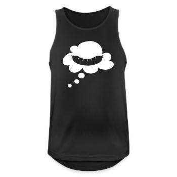bratwurst thought bubble camping grilling holiday fan - Men's Breathable Tank Top - black - Front - Nick (188cm)