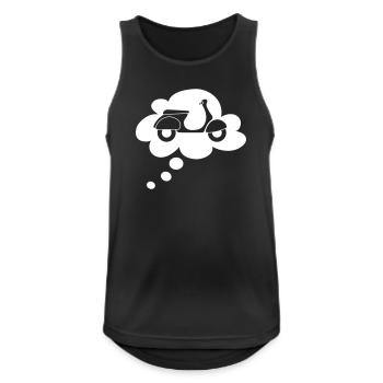 Scooter Holiday Ready Thought Bubble Italy Speech Bubble - Men's Breathable Tank Top - black - Front - Nick (188cm)
