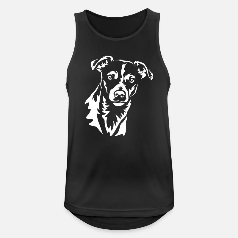 Jack Russell Terrier Head "Black Edition" - Canotta da uomo traspirante - nero