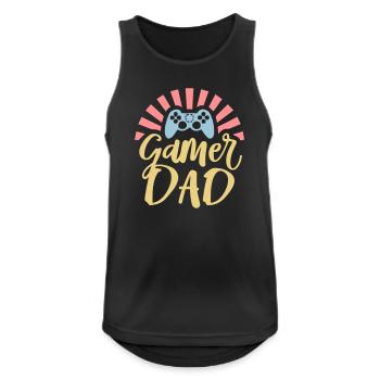Unique Gift: 'Gamer Dad' for Dad - Men's Breathable Tank Top - black - Front - Nick (188cm)