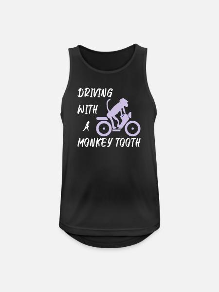 Driving with a monkey tooth - Affenzahn - Men's Breathable Tank Top - black