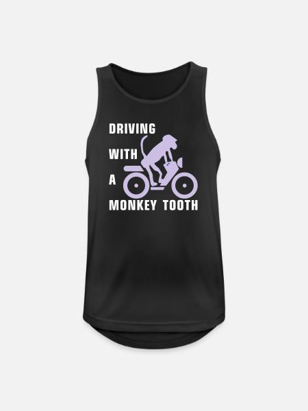 Driving with a monkey tooth - Affenzahn - Men's Breathable Tank Top - black