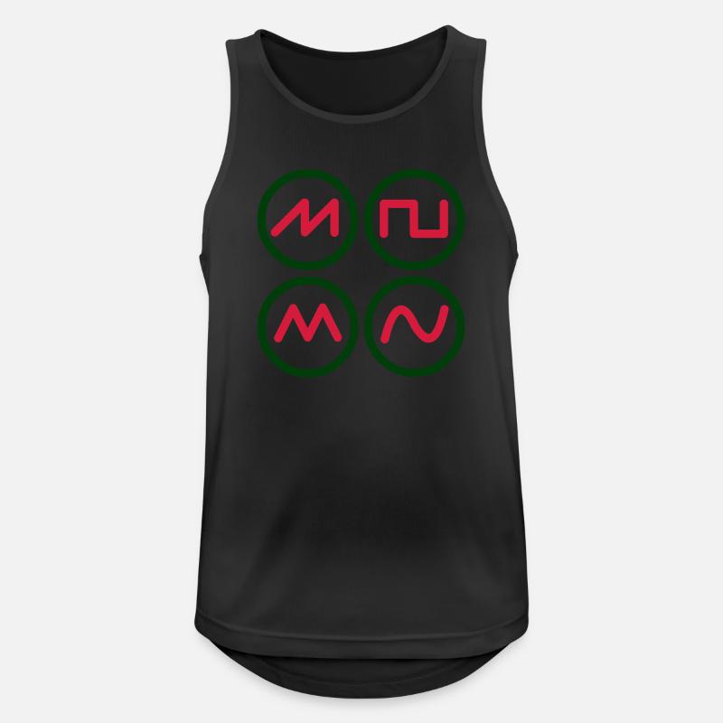 synth waves - Men's Breathable Tank Top - black