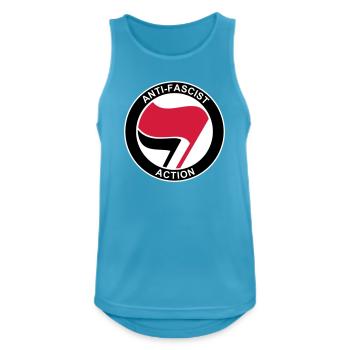 Logo ANTIFA - Débardeur respirant Homme - bleu saphir - Devant - Nick (188cm)