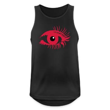 Auge Make up - Männer Tank Top atmungsaktiv - Schwarz - Vorne - Nick (188cm)