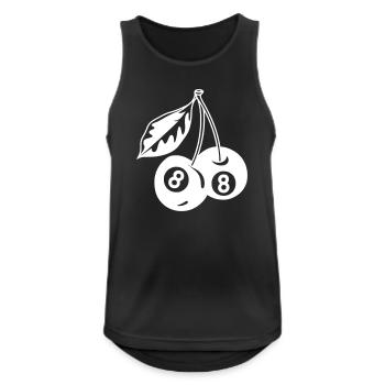 8-Ball Cherries Creative Minimalist - Men's Breathable Tank Top - black - Front - Nick (188cm)
