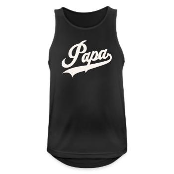 Classic Papa Script - Men's Breathable Tank Top - black - Front - Nick (188cm)