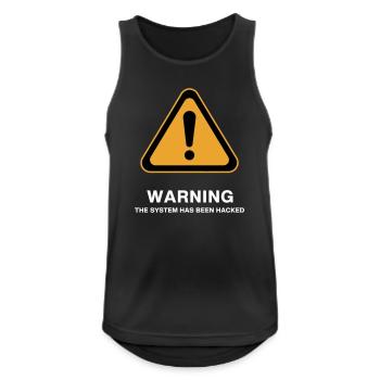 Hacked System Warning Icon - Men's Breathable Tank Top - black - Front - Nick (188cm)