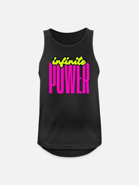 Unendliche Power - Männer Tank Top atmungsaktiv - Schwarz